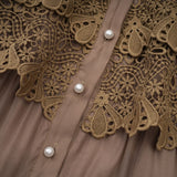 Inès lace cut-out layered mini dress