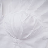 tiffany White off-shoulder Ruched Blouse & Skirt Set