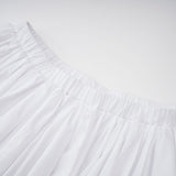 tiffany White off-shoulder Ruched Blouse & Skirt Set
