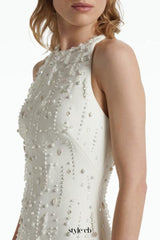 Dallan Beaded Embellished Mini Dress