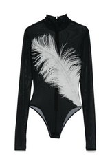 Deirdre Feather Mesh Bodysuit