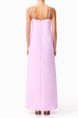 kristin Buttercup Embroidered Maxi Dress in Purple