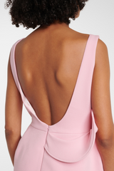 Eadwiella Floral Appliqué Backless Mini Dress