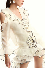 Eavan Ruffle Floral Mini Dress