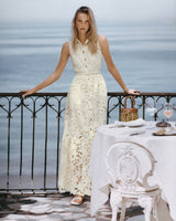 ingrid Yellow Lace Maxi Dress