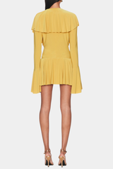 Hathay Ruffle Mini Dress - Yellow