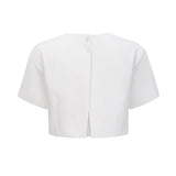 White Floral Embroidered midi dress Matching Set