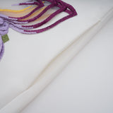 White Floral Embroidered midi dress Matching Set