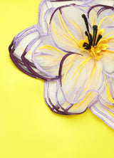 Indie Appliqué Sleeve Iris Print set in Yellow