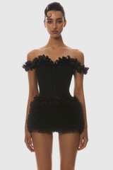 Mackie Off Shoulder Lace Up Corset