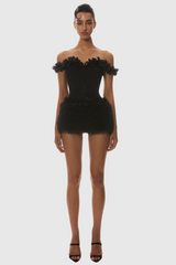 Mackie Off Shoulder Lace Up Corset