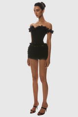 Mackie Off Shoulder Lace Up Corset