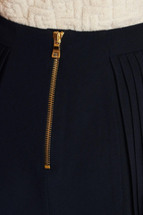 Megumi Gold Button Pleated Mini Skirt