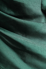 Emerald Satin Cowl Neck Tulip Mini Dress