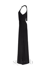 RACHEL BLACK HALTERNECK SATIN BACK CUTOUT MAXI DRESS