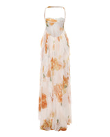 joanna Floral Halter Backless Split Maxi Dress