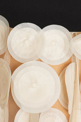 Nodin Strapless Dot Mesh Maxi Dress