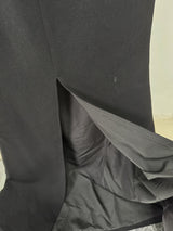 crystal bow crêpe maxi dress in Black