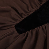 velvet mesh patchwork maxi dress in black