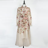 shirley Long Sleeve floral Printed Woven Maxi Dress