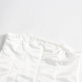 3D Floral Applique Sleeveless Midi dress in white