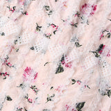 sebastiane Lace-trim long-sleeve floral midi dress in white