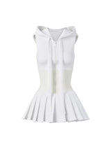 Cliffa Sleeveless Knit Mini Dress - White