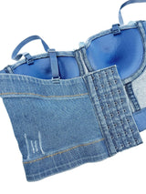 Denim Top With Roses