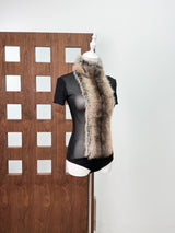 elma furry embellished Turtleneck Bodysuit in black