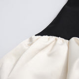 lyuba 3D Flower Contrast Color Bandage Mini Dress