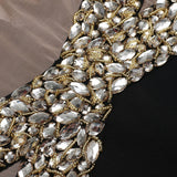 Gold X Beads Embellished Black maxi Dress