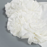 sherry Halterneck Floral Applique Maxi Dress in white