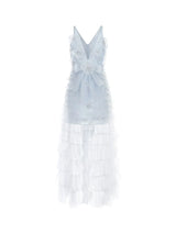 Vivi Light Blue Sleeveless Chiffon Banquet Dress