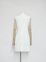 mandy 3d flower embellished Mini Dress in Black