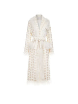 Retro Square Collar Plant and Flower Tie Coat