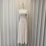 kimberley beige off-shoulder Sleeveless sequin jersey Maxi Dress