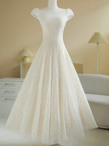 lace sequin A line midi dress