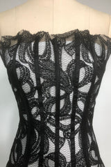 letitia Strapless Flower Embroidered Midi Dress