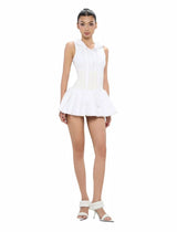 Cliffa Sleeveless Knit Mini Dress - White