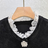 kama Black Chenille Knit Midi Dress