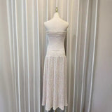 kimberley beige off-shoulder Sleeveless sequin jersey Maxi Dress