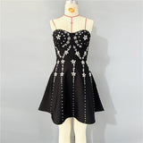 julie Strapless Diamond Bandage Mini Dress