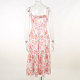 FLORAL MIDI DRESS IN IVORY