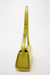 Jamie Mirror Leather Baguette Bag
