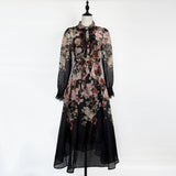 shirley Long Sleeve floral Printed Woven Maxi Dress