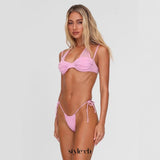 Thong Bikini set in pink
