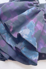 floral print Chiffon Ruffle Top