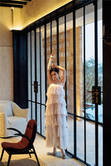 Mera Sleeveless Diamond Chain Cake evening Dress