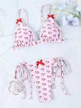 Jayne Cherry Print Bikini Set