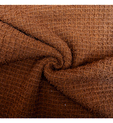 amelia braided-edge tweed midi dress in brown